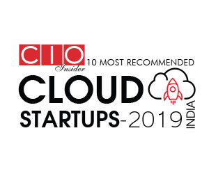 CIO Insider 10 Most Recommended Cloud Startups 2019 India award badge